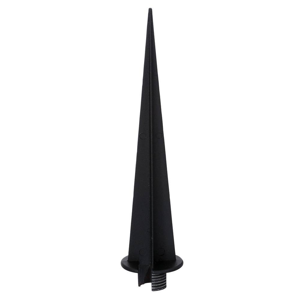 Hampton Bay Marion 12''H Black Low Voltage LED Bollard Path Light with Seeded Glass LBW1501LM-01