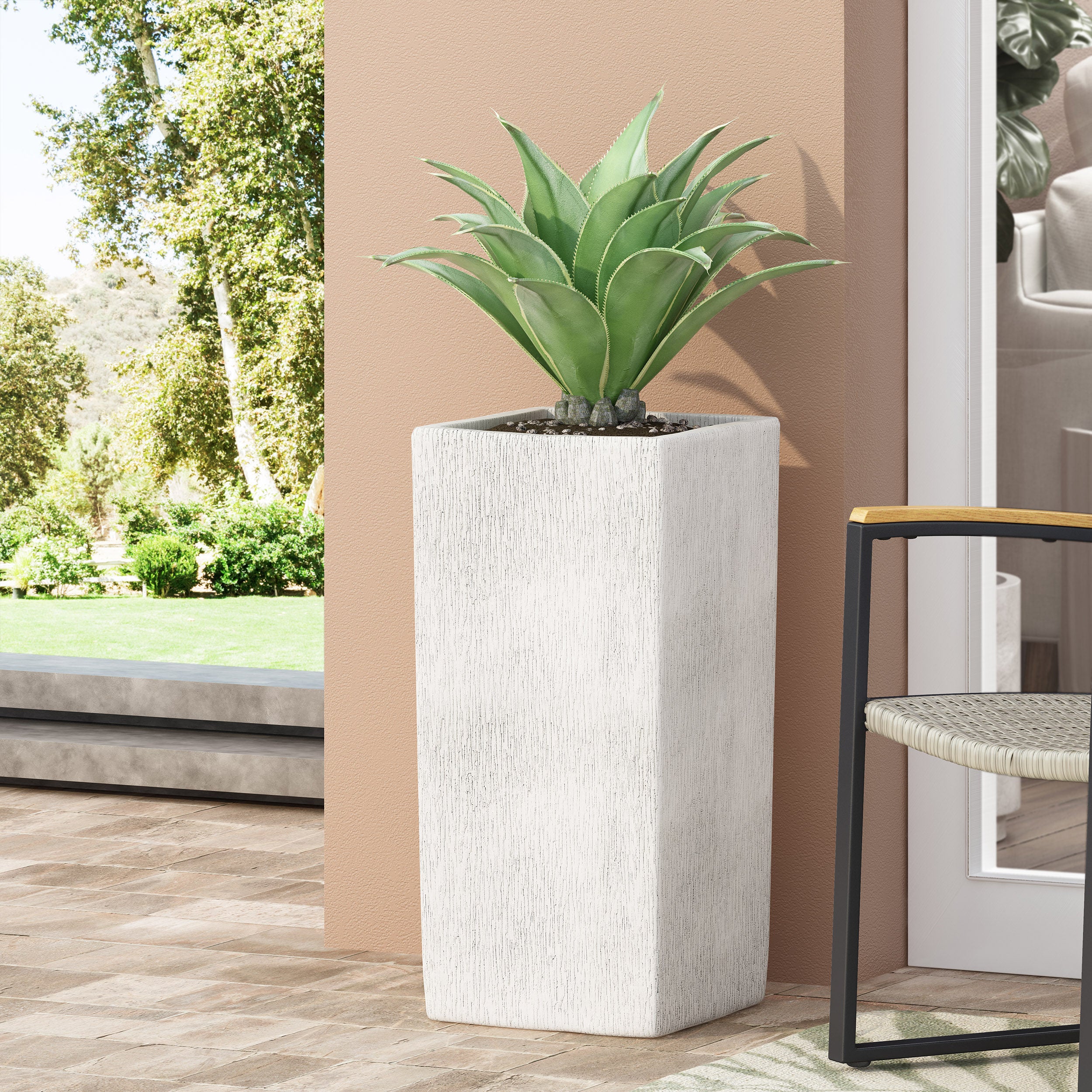 Severino Outdoor Cast Stone Planter