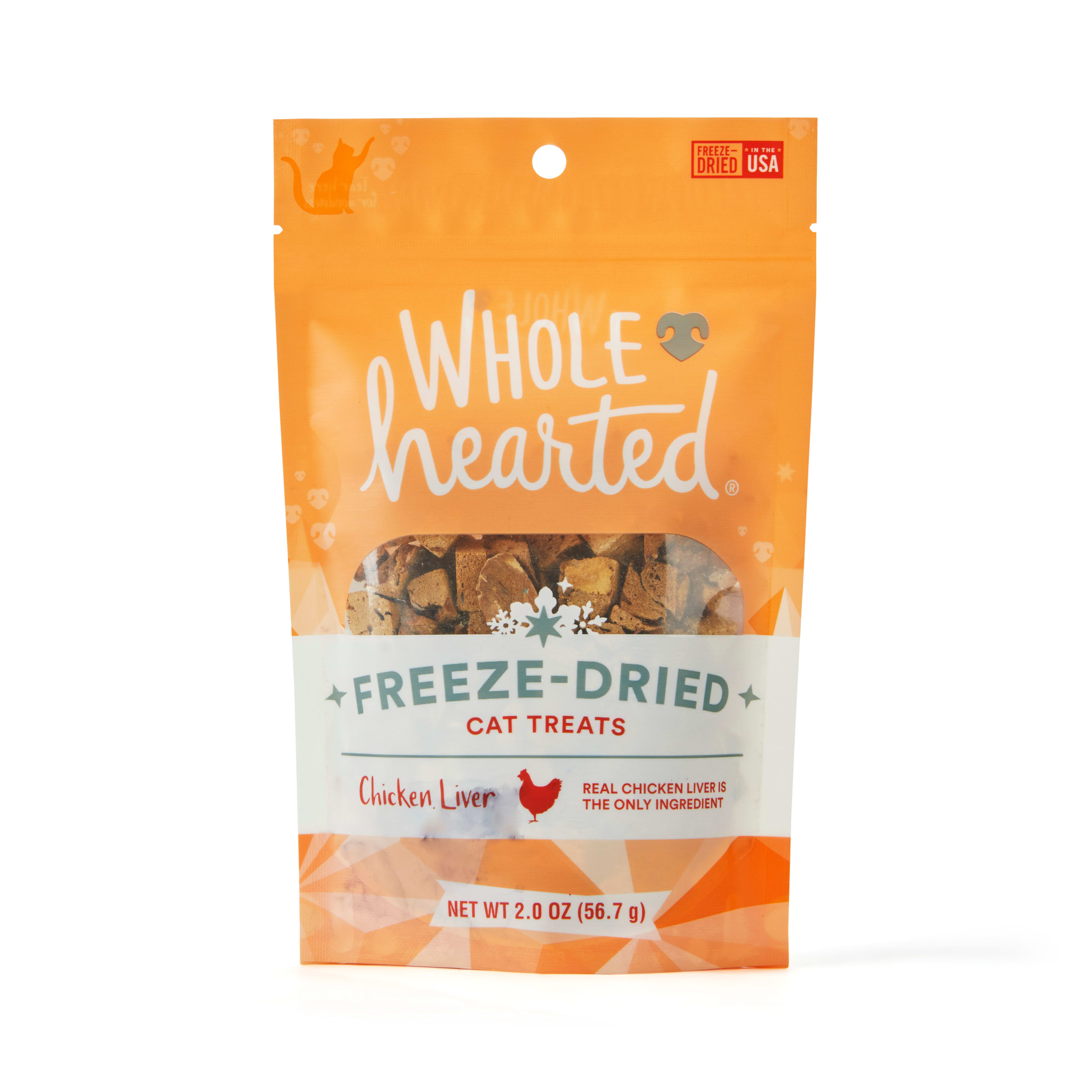 WholeHearted Chicken Liver Freeze-Dried Cat Treats， 2 oz.