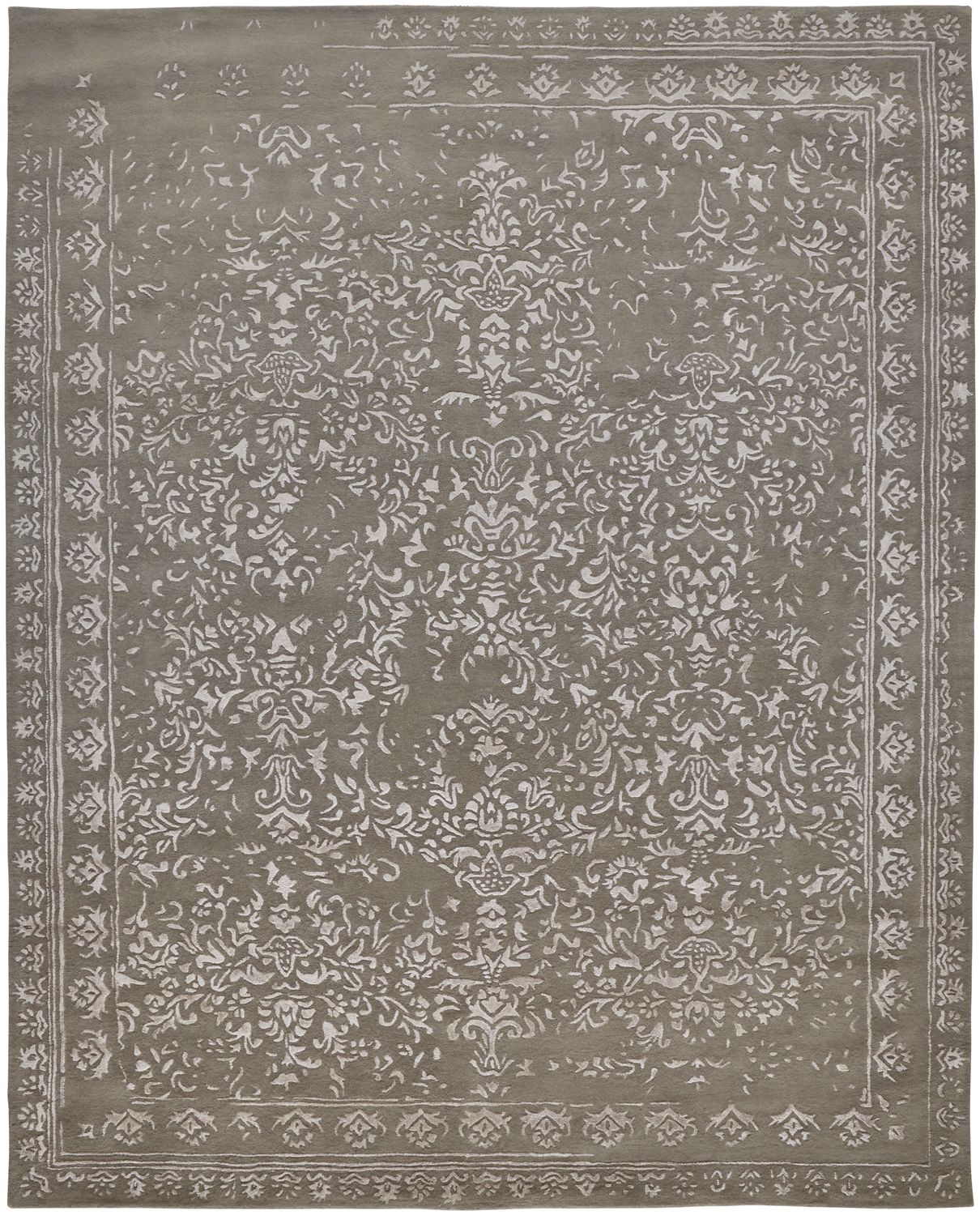 Khalo Hand Tufted Gray and Silver Rug by BD Fine