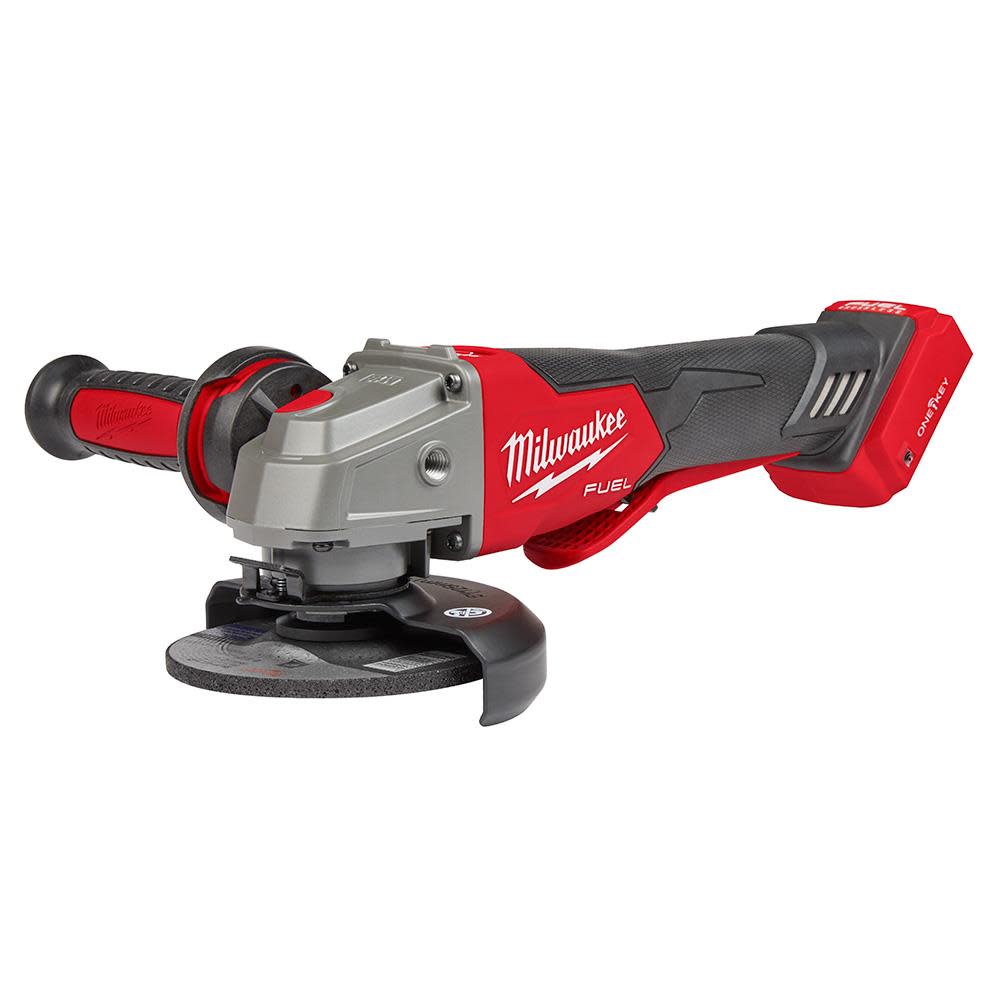 Milwaukee M18 FUEL 4 1/2 / 5 Braking Grinder with ONE KEY Paddle Switch No Lock Bare Tool ;