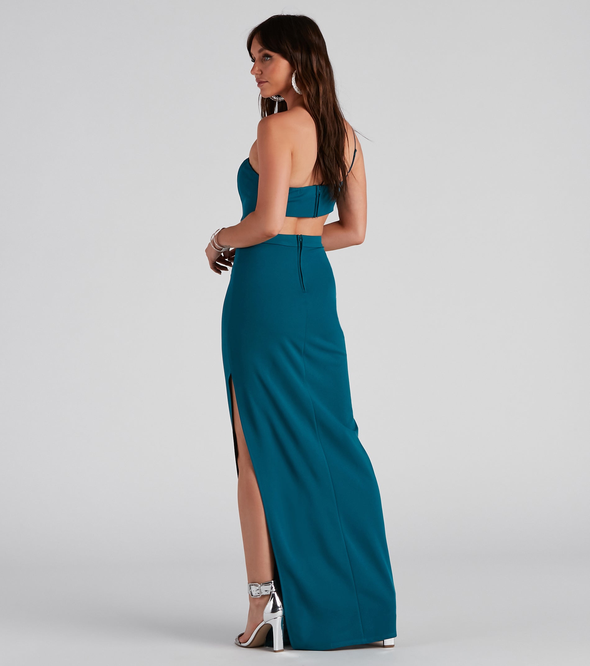 Francesca Formal One Shoulder Crepe Dress