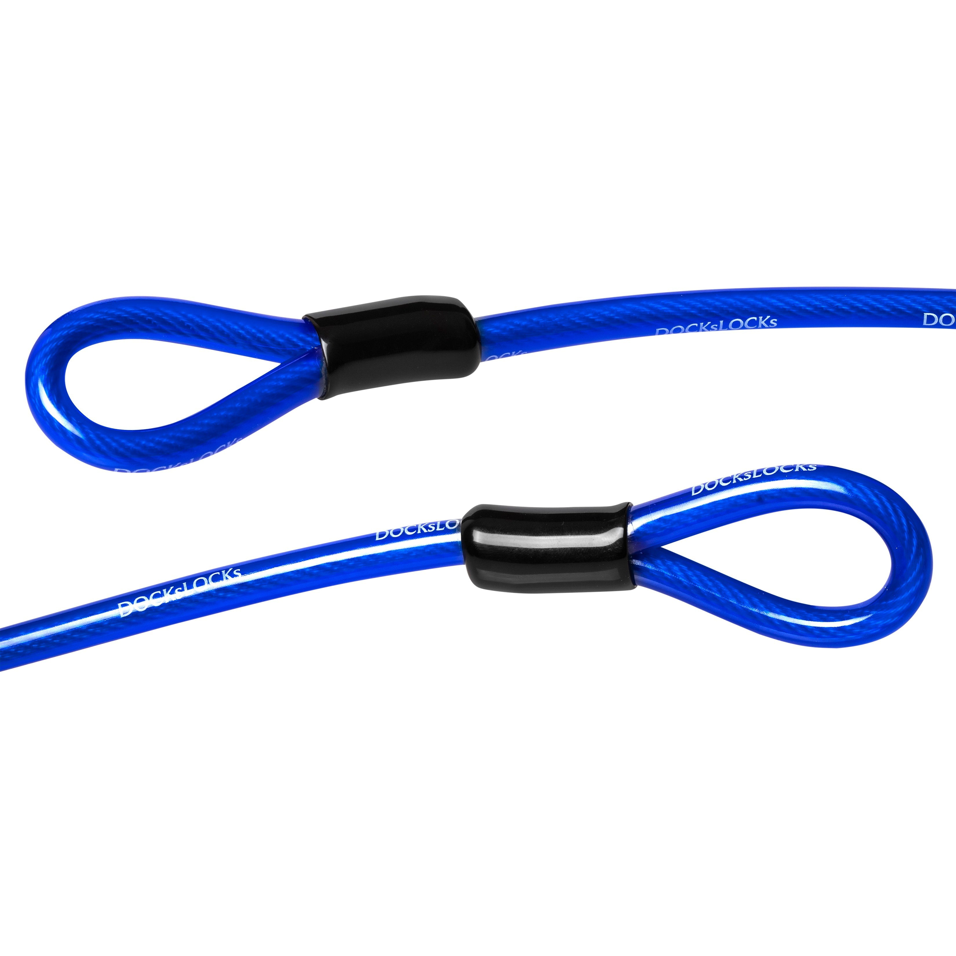 DocksLocks 5ft Straight Security Cable with Looped Ends and U-Lock