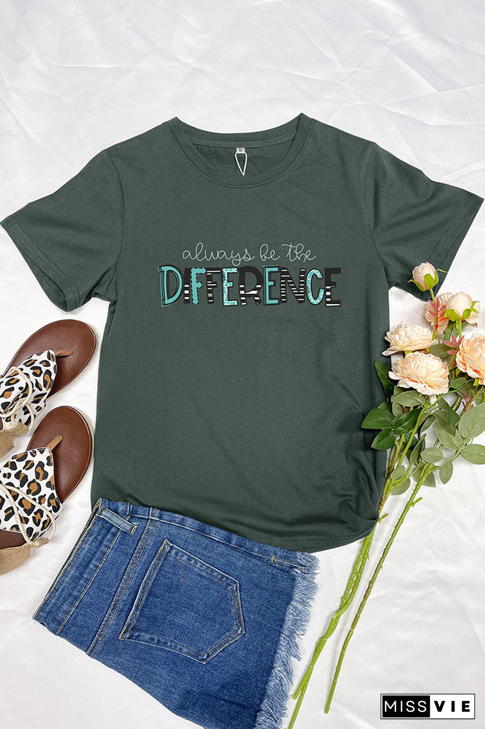 Always Be The Difference Short Sleeve Graphic Tee Wholesale