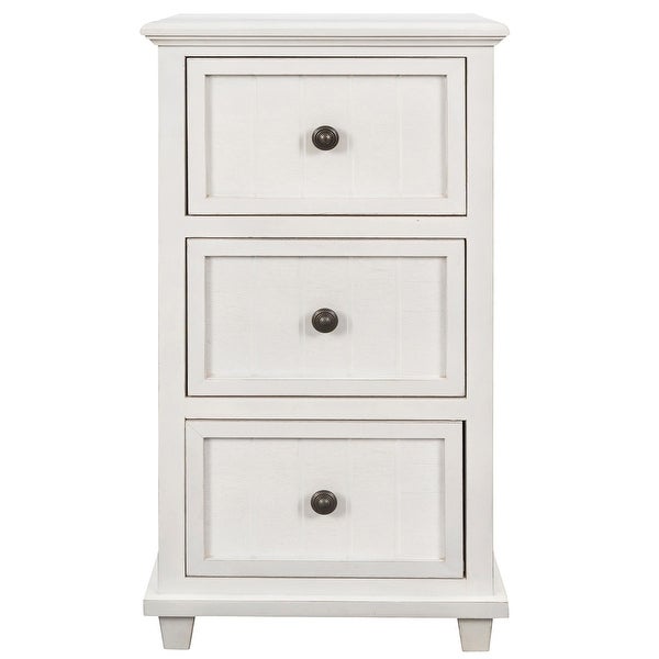 Egg Shell Three Drawer Side Table