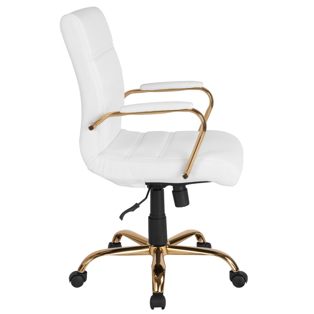 Mid back LeatherSoft Executive Swivel Office Chair