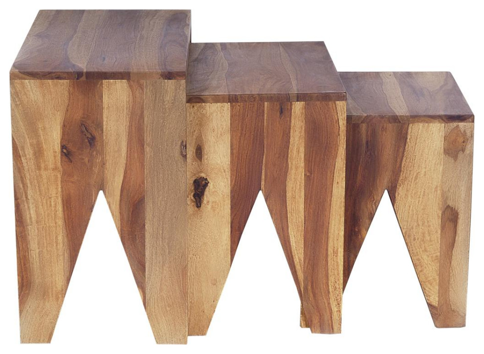 Ayra End or Side Table  Natural   Rustic   Coffee Table Sets   by Lighting New York  Houzz