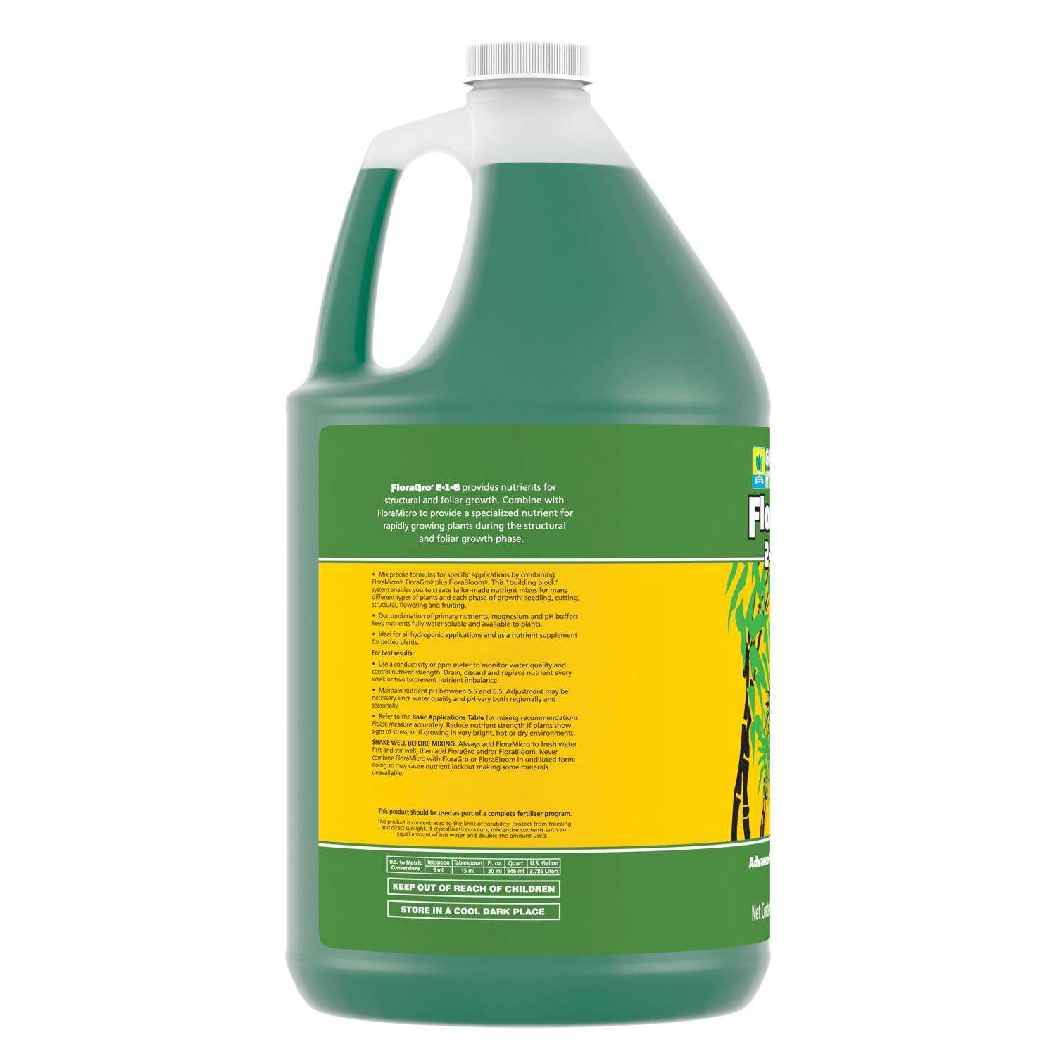 General Hydroponics FloraGro Nutrient System 1 gal