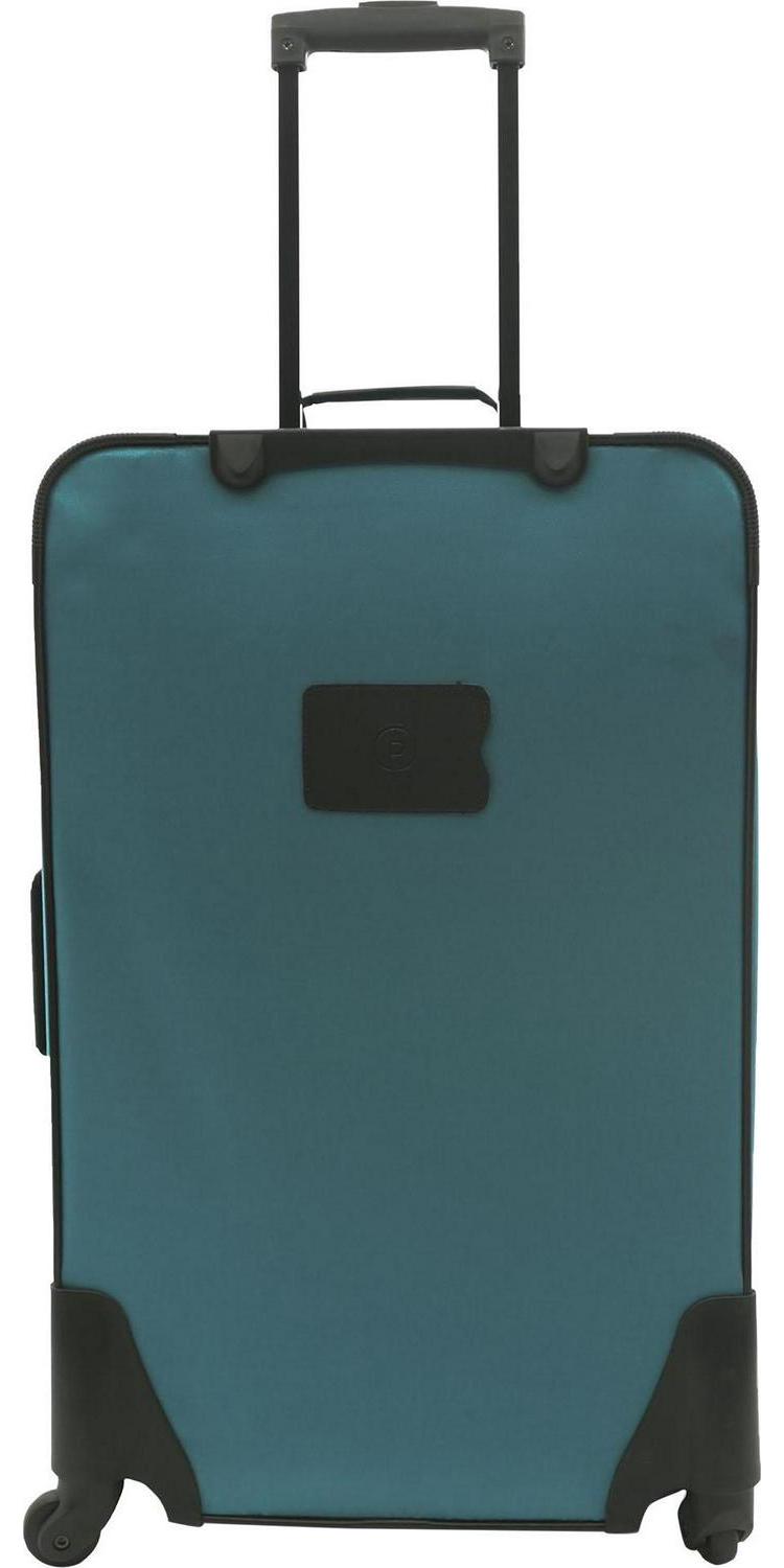 Protege 2 Pc Softside Spinner Luggage Set， 21 and 25 Checked， Teal