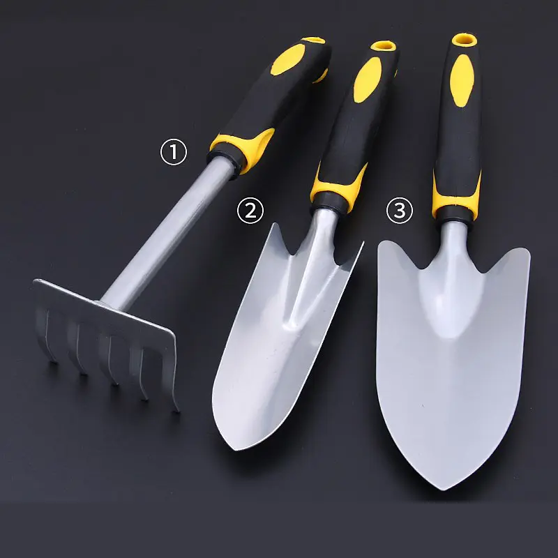 Durable Customised 4 Piece Heavy Duty Garden tool Kit Includes Hand Trowel  Transplant Trowel and Cultivator Hand Rake