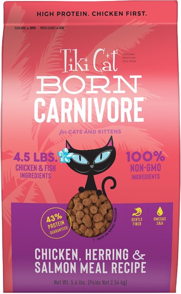 Tiki Cat Born Carnivore Chicken and Herring Grain-Free Dry Cat Food