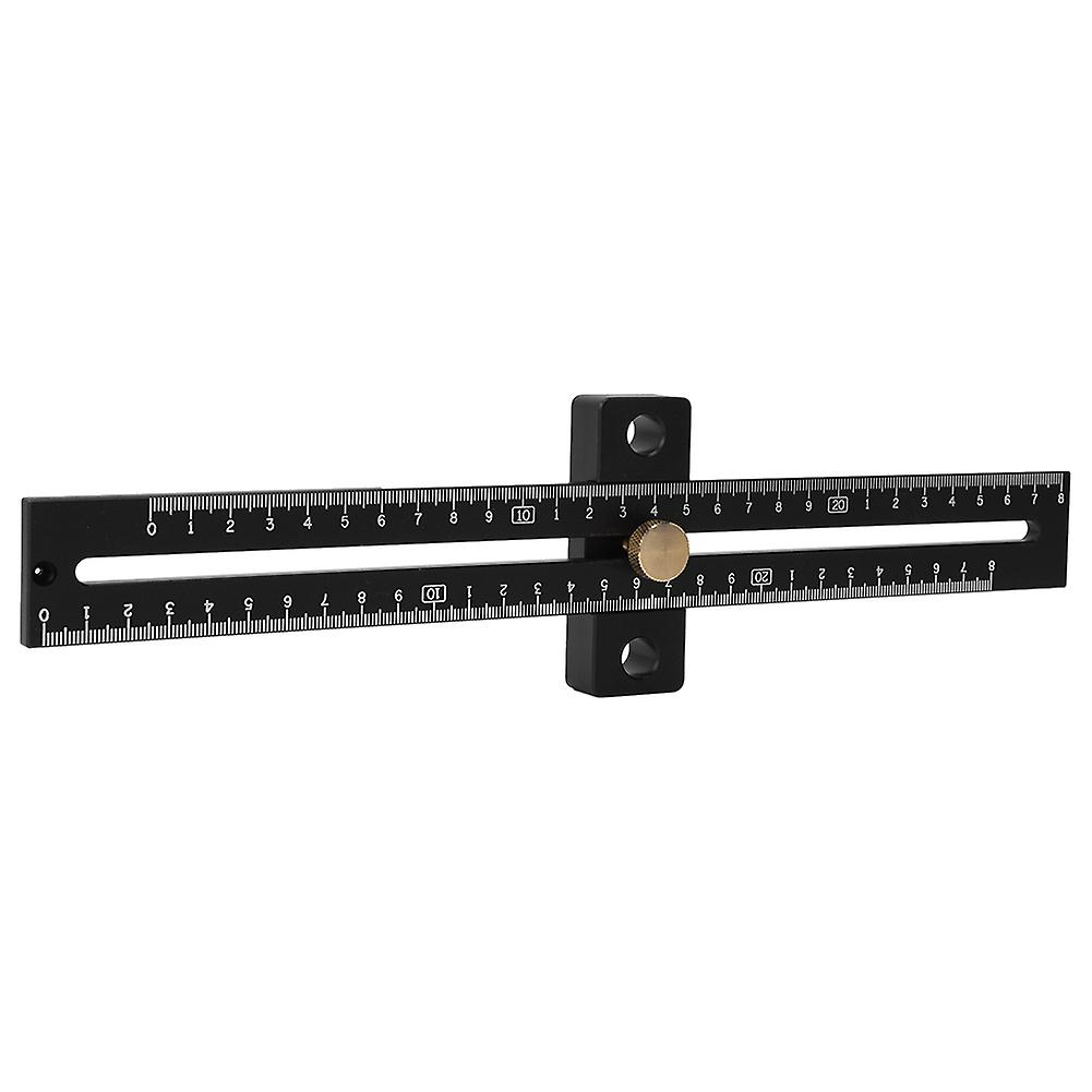 280mm Woodworking Aluminum Alloy Limiter Cross Calibration Ruler Multi Function Scriber