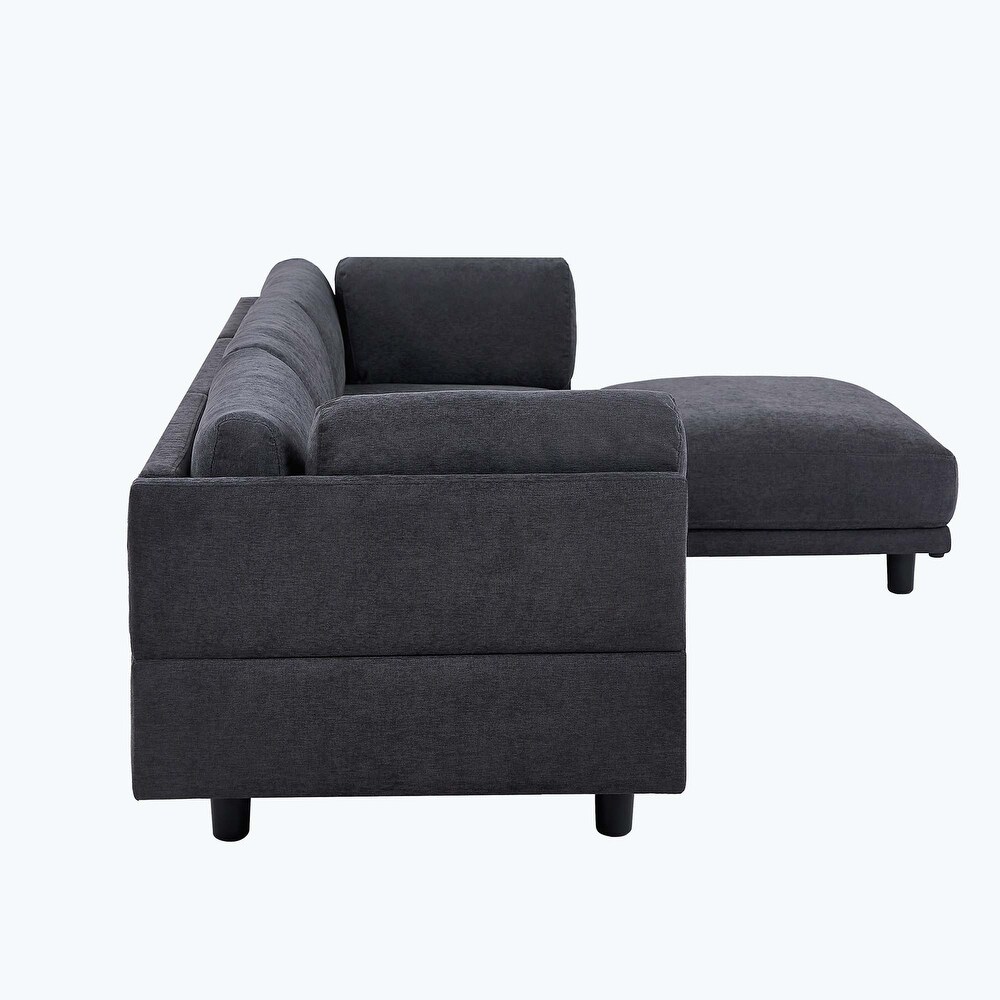 Upholstery Convertible Sectional Sofa L Shaped Couch with Reversible Chaise