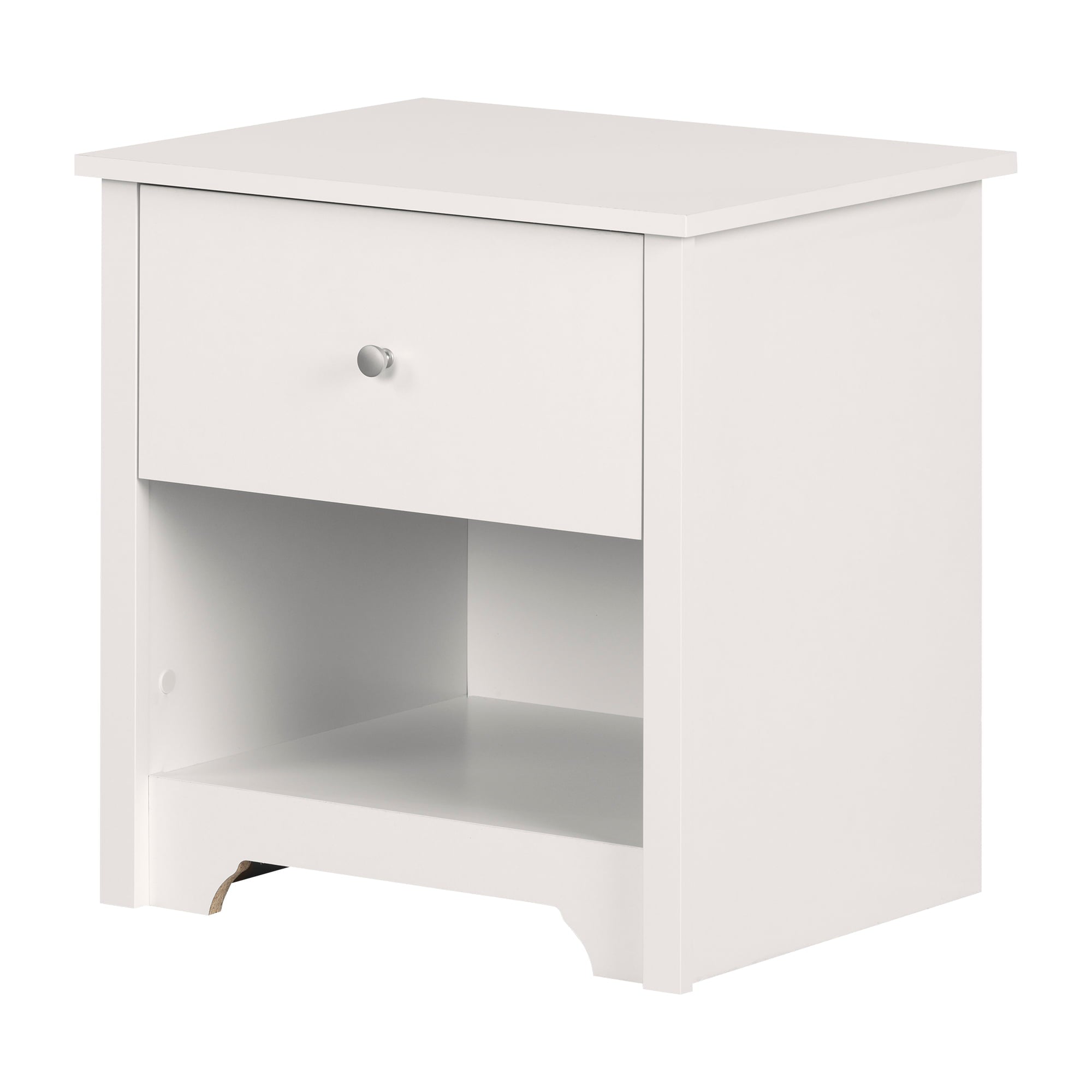 South Shore Vito 1-Drawer Nightstand - End Table with Storage White