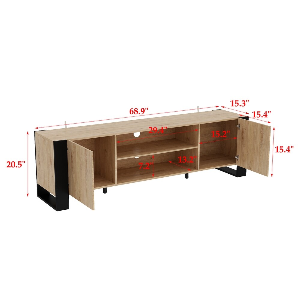 Entertainment Center with Fireplace Option:2 Flame Modes1500W 68.9\