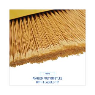 Boardwalk 53 in. Handle Poly Bristle Angle Broom in Yellow (12Carton) BWK932M