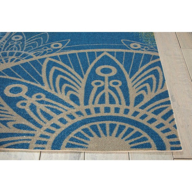 Nourison Home amp Garden Blue Indoor outdoor Area Rug Rs092