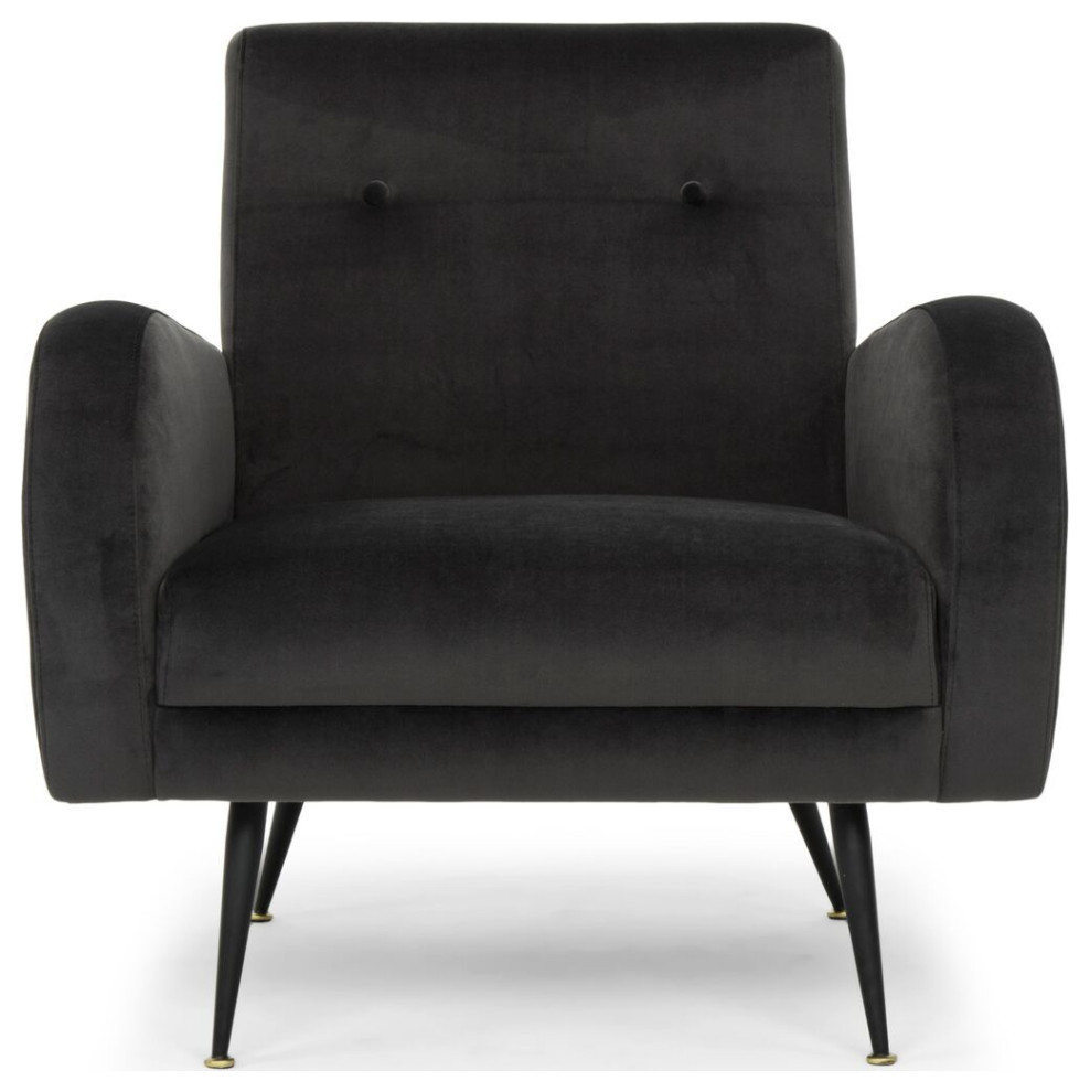 Hugo Shadow Gray Occasional Chair   Midcentury   Armchairs And Accent Chairs   by Nuevo  Houzz