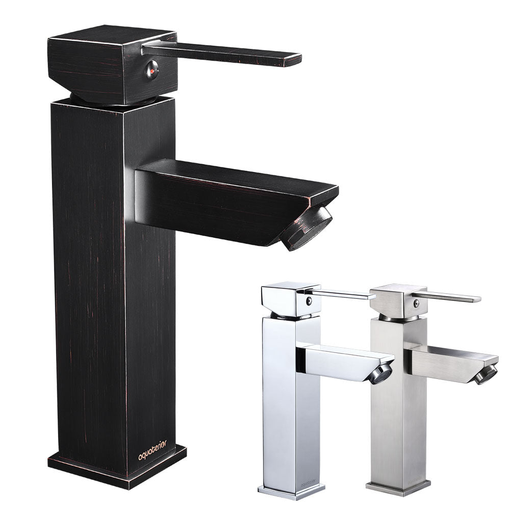 Aquaterior Bathroom Faucet Single Hole 1-Handle Cold & Hot 8