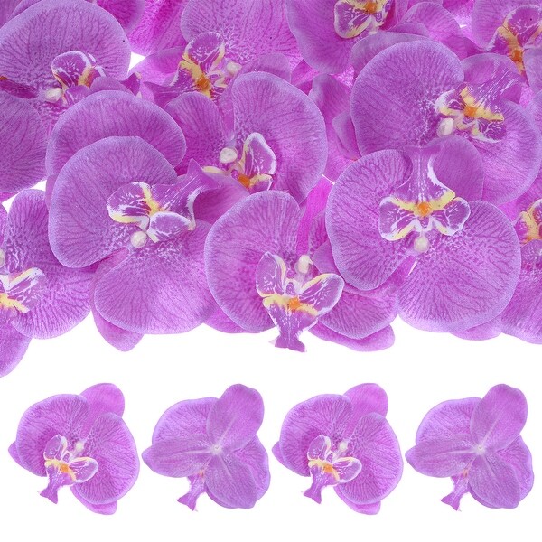 20Pcs Silk Faux Artificial Orchid Flower Heads Petals Decor