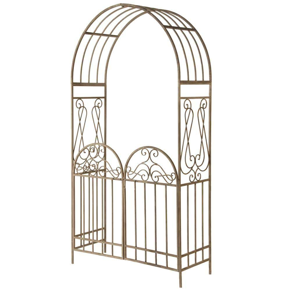 National Tree Company 93 in. Garden Accents Gated Archway GAMC30-93RB