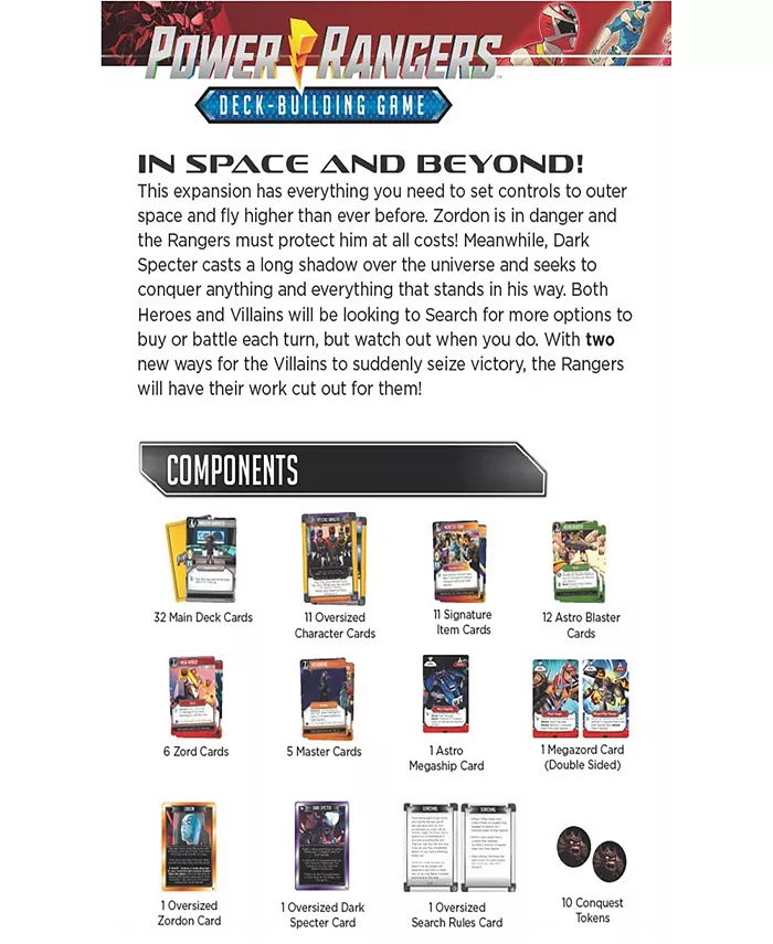 Renegade Game Studios Power Rangers Deck-building Game Flying Higher Expansion