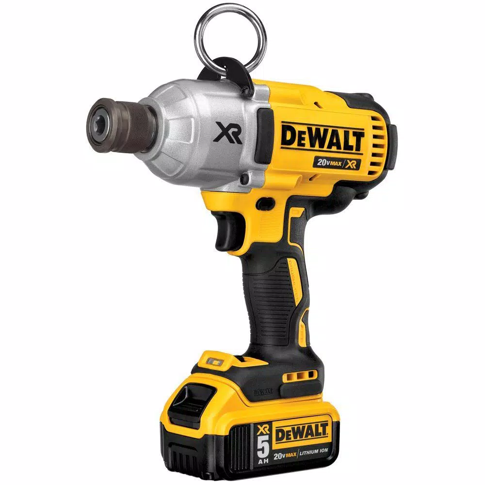 DEWALT 20-Volt MAX XR Cordless Brushless 7/16 in. High Torque Impact Wrench Quick Release Chuck and (2) 20-Volt 5.0Ah Batteries and#8211; XDC Depot