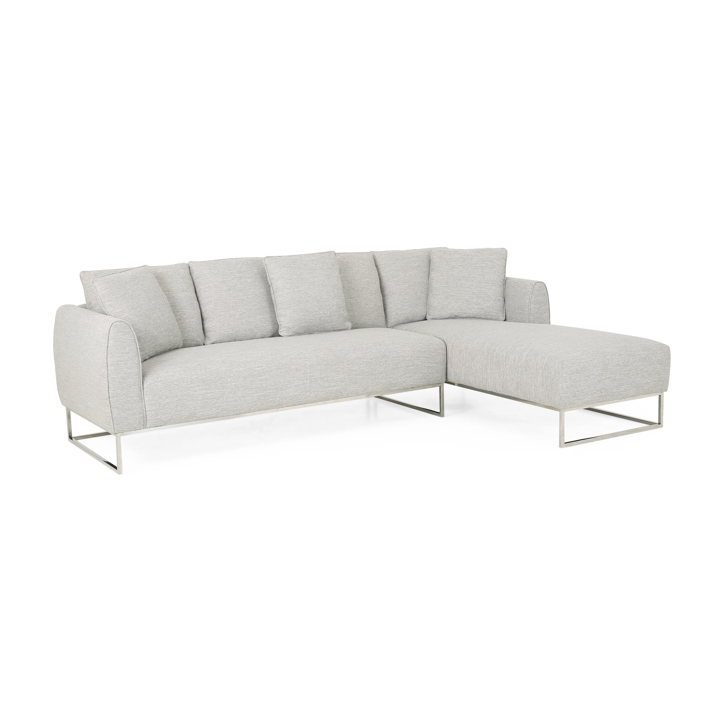 Clarke Contemporary Fabric 4 Seater Chaise Lounge Sectional Sofa