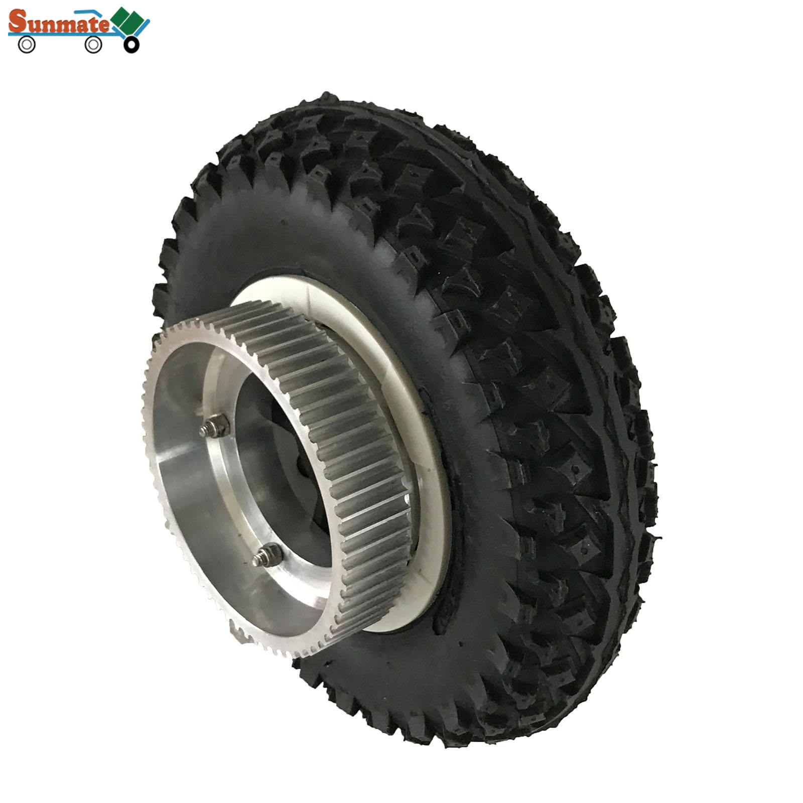 72T Pulley Gear 200MM Electric Scooter Offroad Knobby Pneumatic Wheel 8 Inch 200x50 Tire Tube for Mountain Board