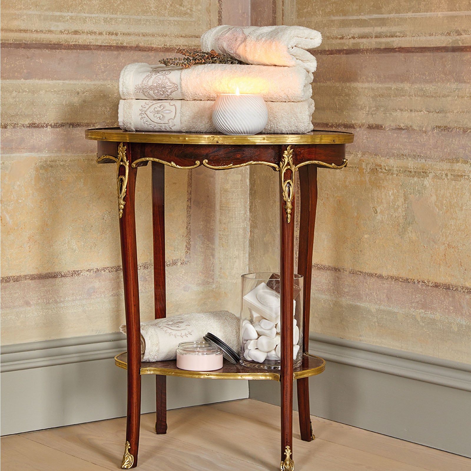 Desire Embroidered Off White-Beige Hammam Set  200.15.01.0213