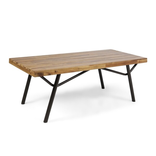 Canoga Outdoor Industrial Coffee Table by Christopher Knight Home