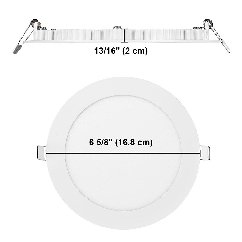 DELight SMD LED Recessed Ceiling Light with Driver, 6-Pack 12W