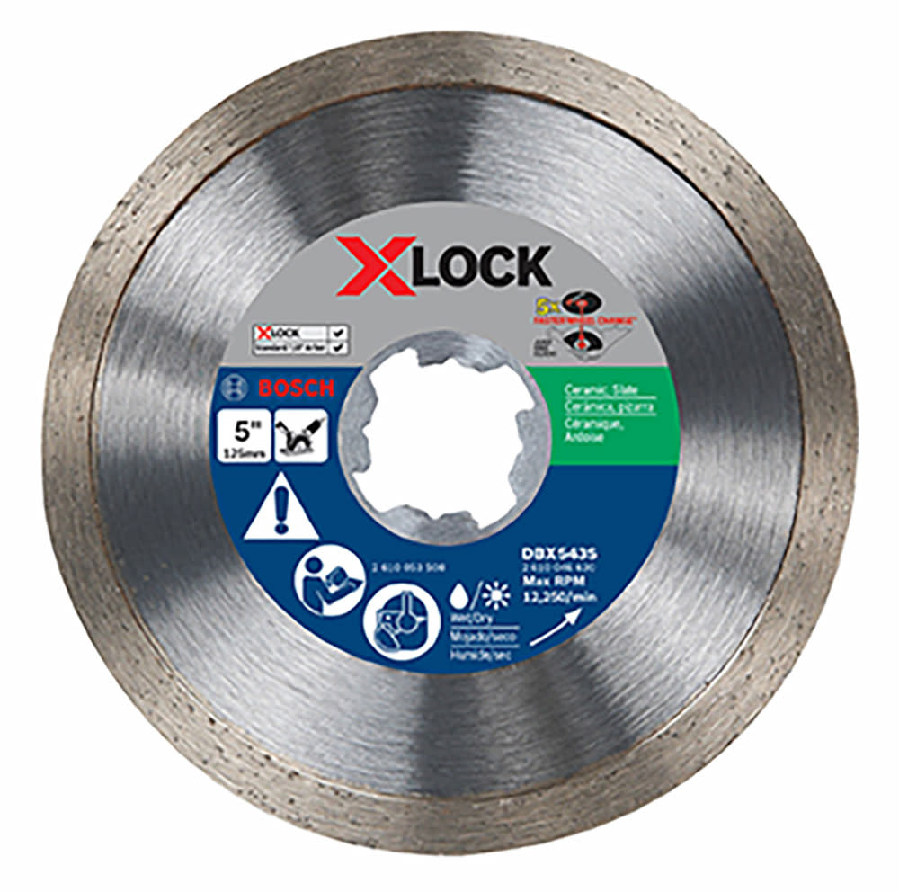 5 In. X-LOCK Continuous Rim Diamond Blade ;