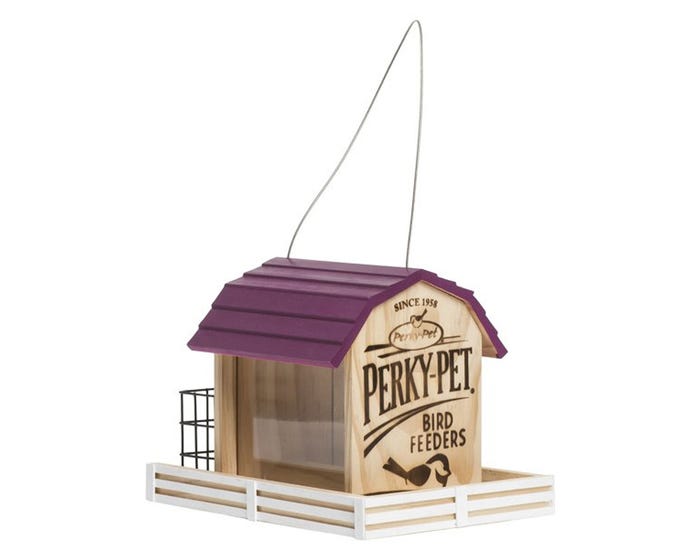 Woodstream Perky-Pet Star Barn Wood Chalet Bird Feeder - 50181