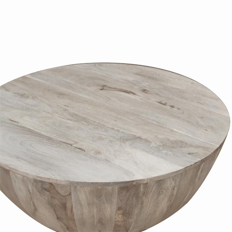 The Urban Port 35.5 quotRound Modern Style Wood Top Coffee Table in Dark Brown   Transitional   Coffee Tables   by Benzara  Woodland Imprts  The Urban Port  Houzz