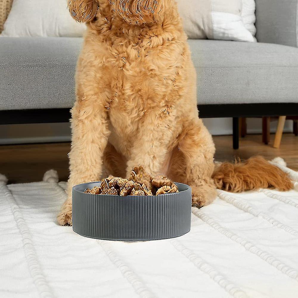 Ceramic Dog Bowl - Heavyweight And Durable Pet Food And Water Dish Crock， Dishwasher Safe， Modern