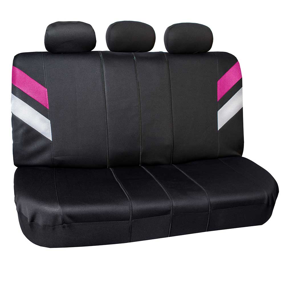 FH Group Modern Edge AFFB086PINK115 Pink Neoprene Full Set Car Seat Cover with Air Freshener