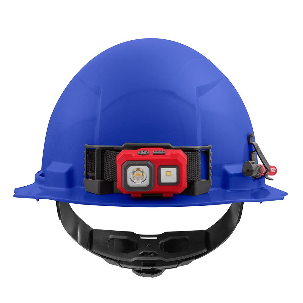 Milwaukee Blue Full Brim Hard Hat with 4pt Ratcheting Suspension Type 1 Class E