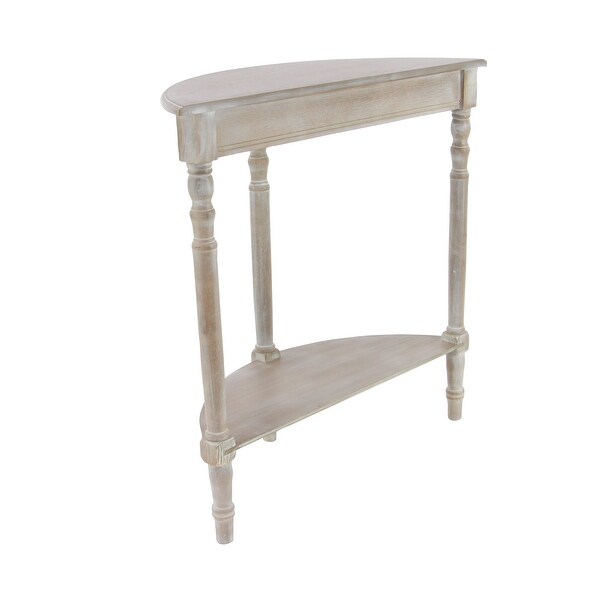 Light Brown Pine Traditional Console Table 32 x 32 x 12 - 32 x 12 x 32