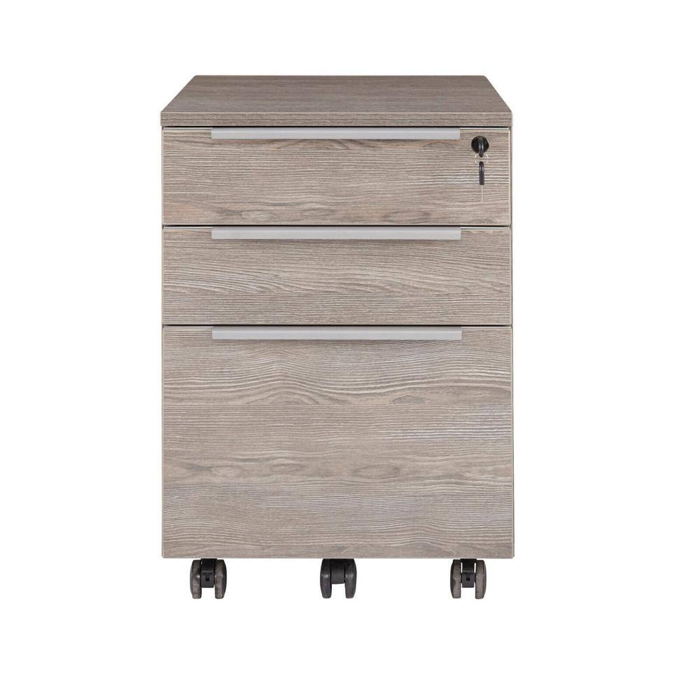 Nyhus Oslo 3-Drawer Grey Mobile Vertical Filing Cabinet HD-44334000126