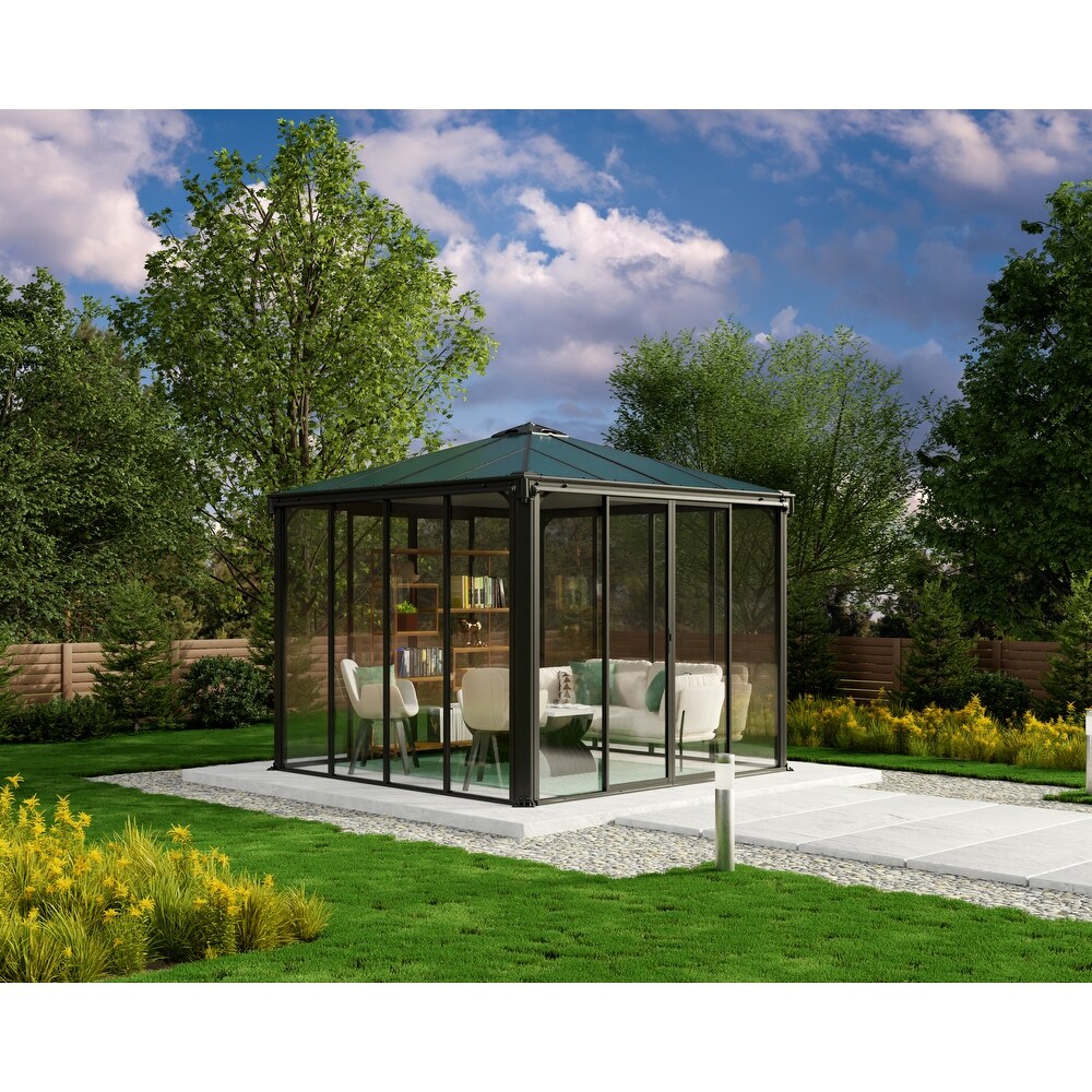 Ledro Gray/Bronze Closed Gazebo / Hot Tub Enclosure and