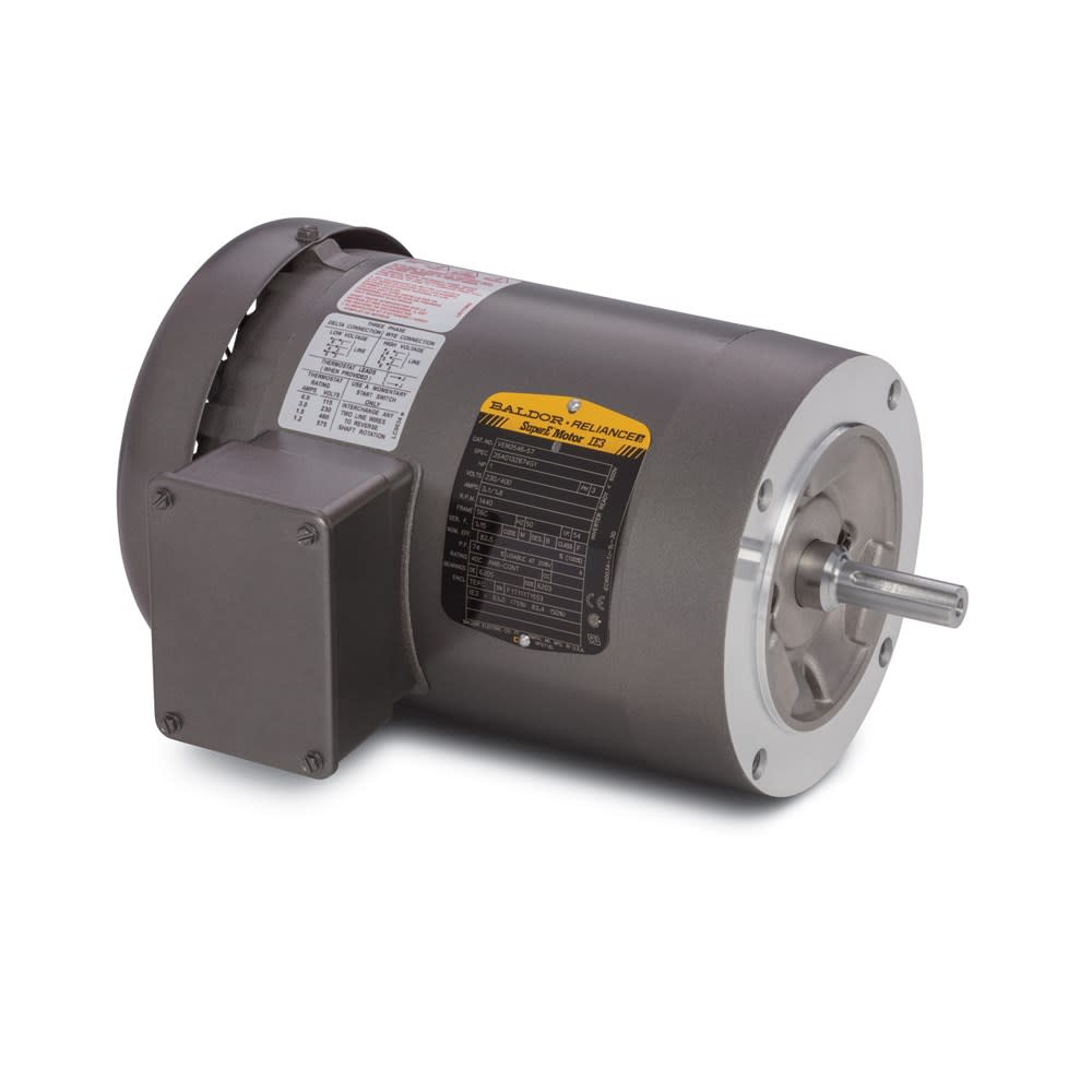 1HP 1760RPM 3PH 60HZ 56C TEFC Electric Motor ;