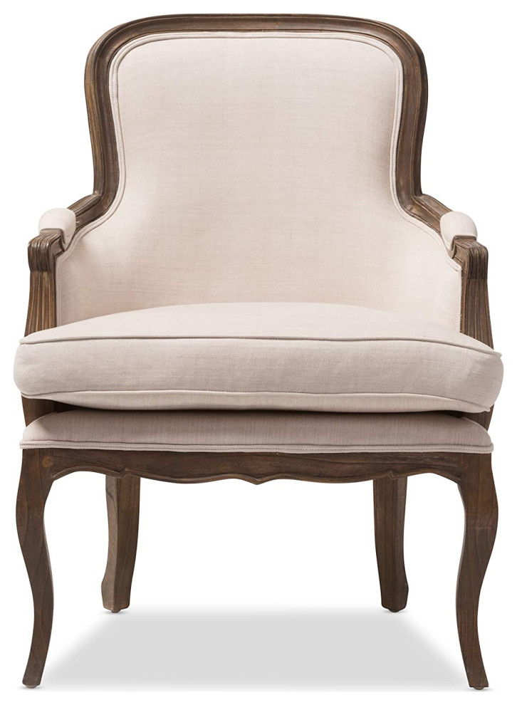 Baxton Studio Napoleon Traditional French Accent Chair  Ash  Set of 2   Traditional   Armchairs And Accent Chairs   by VirVentures  Houzz