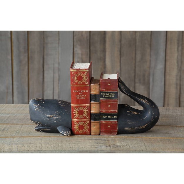 Resin Whale Bookend 6 3 4 quot Storied Home