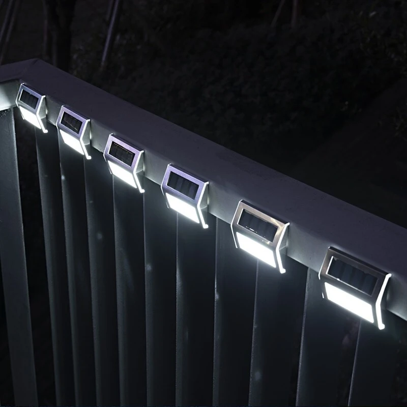 Solar Deck Lights LED Stair Lights Stainless Steel Step Lighting