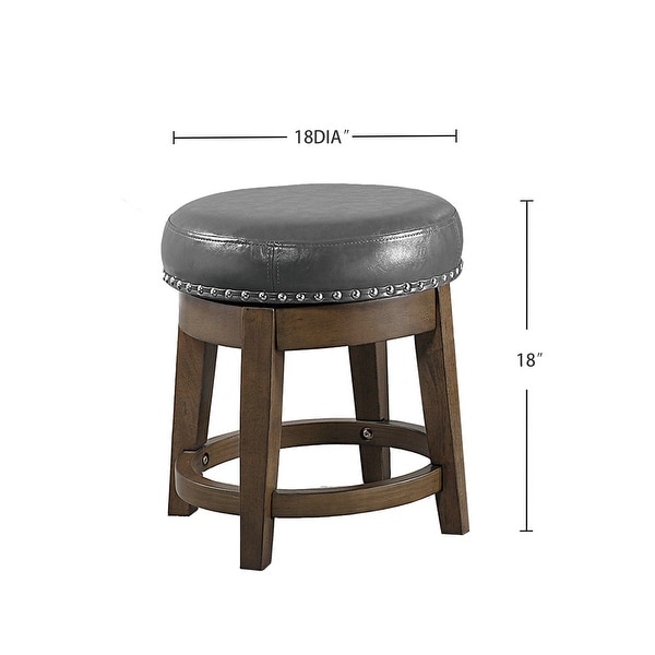 Set of 2 18 -inches PU Swivel Stool