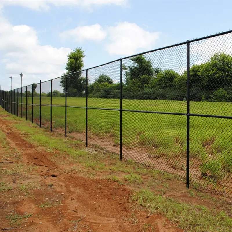 12FT High Security Vinyl Coated Black or Green Chain Link Fence for United States