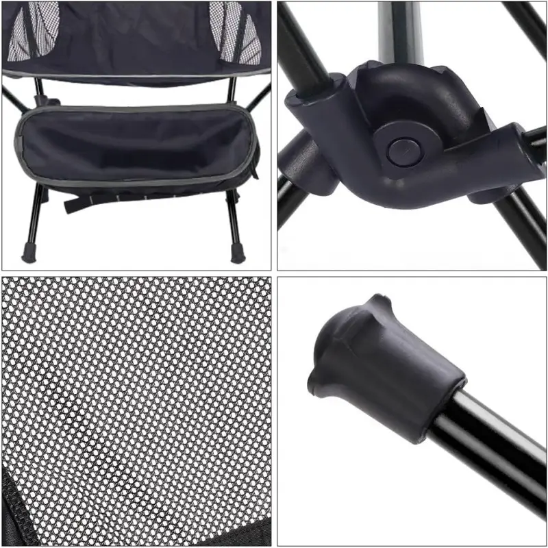 Portable Camping Chair  Lightweight Foldable Outdoor Chair for Hiking Beach  Compact Backing Chair Lawn Chair