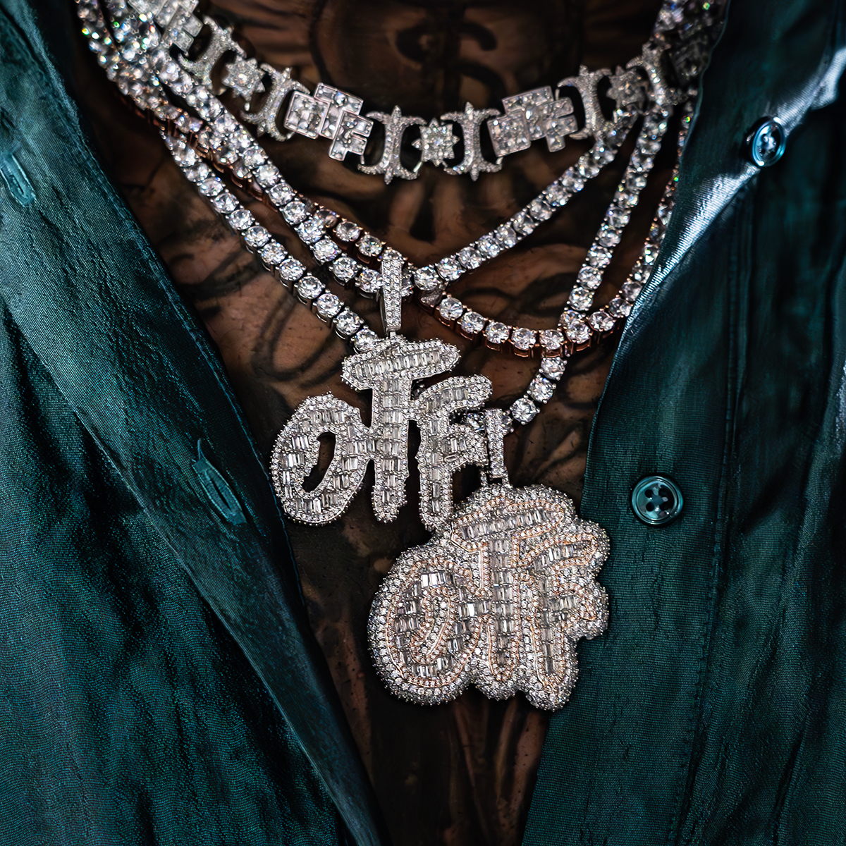 Lil Durk OTF Baguette Infinity Chain- 17mm