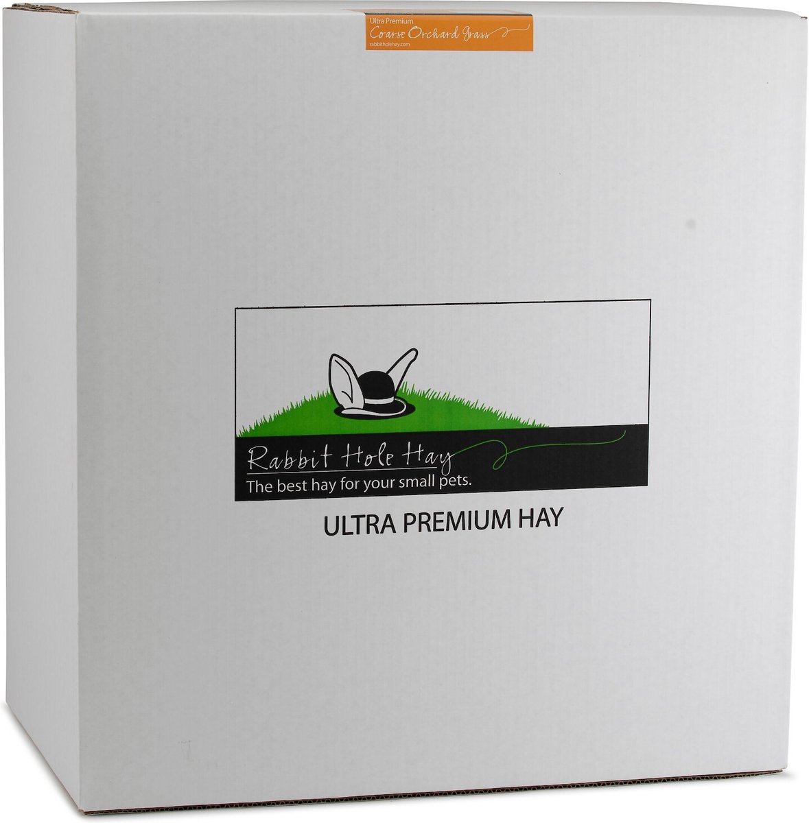 Rabbit Hole Hay Ultra Premium Hand Packed Coarse Orchard Grass Small Pet Food， 40-lb box